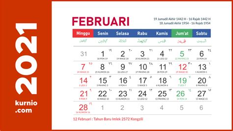 Update Saat Tentang Kalender Bulan Februari Format