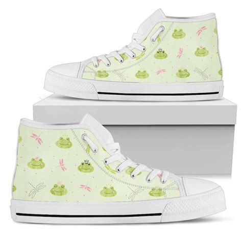 Frog High Top Shoes Frog Sneakers Frog Women High Top Shoes - Etsy