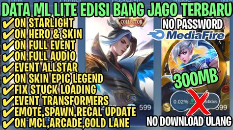 Data Ml Lite Full Event Mb Terbaru Patch Allstar Ml Lite Cara