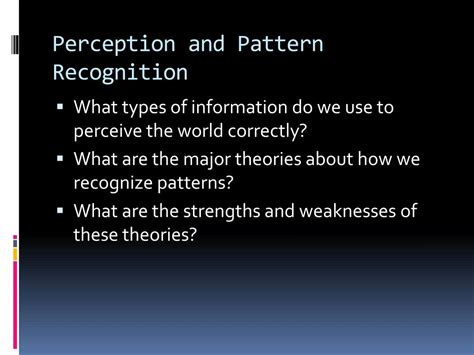 Ppt Perception And Pattern Recognition Powerpoint Presentation Free