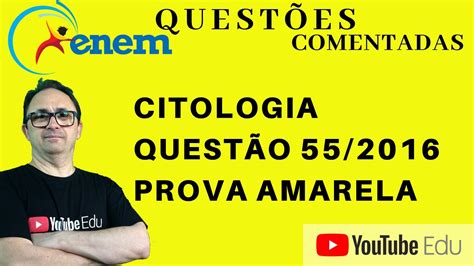 Citologia ENEM 2016 Prova Amarela Questão 55 YouTube