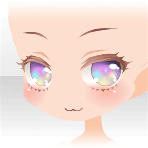 Pastel Smiling Cat Mouth Face ver.A pink | Chibi eyes, Anime eyes, Anime