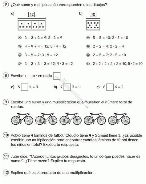 Ejercicios De Multiplicaciones Para 3 Grado