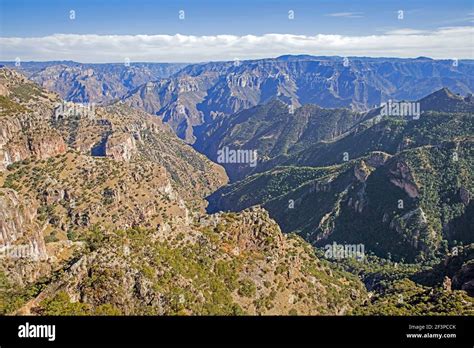 View Over The Copper Canyon Barrancas Del Cobre Near El Divisadero In