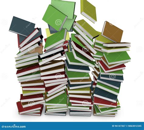 Many Stacked Colored Books Falling Stock Image Image Of Book Heap