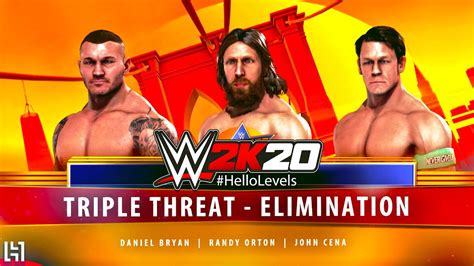 Wwe 2k20 Triple Threat Elimination Daniel Bryan Vs Randy Orton Vs John