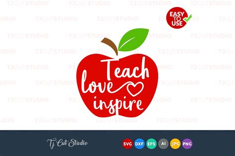 Teach Love Inspire Svg Free 64 File Include SVG PNG EPS DXF