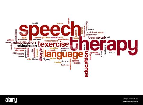 Speech Therapy Word Cloud Stock Photo Alamy