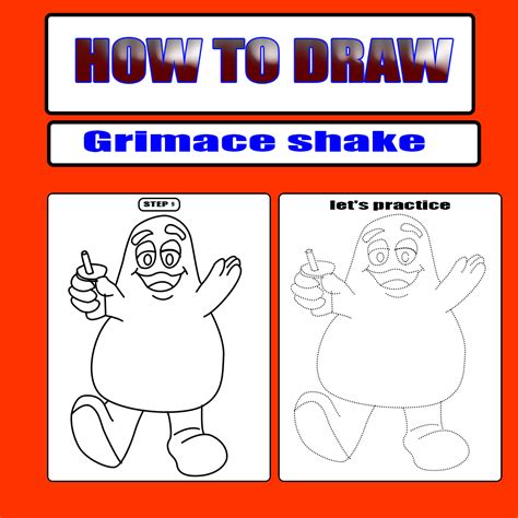 How To Draw Grimace Shake And Coloring Book For Fan Teen Me Inspire