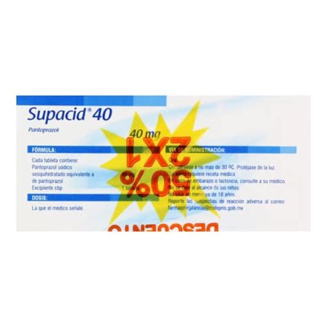 Compra Supacid Pantoprazol 40 Mg Con 7 Tabletas Duopack En Prixz