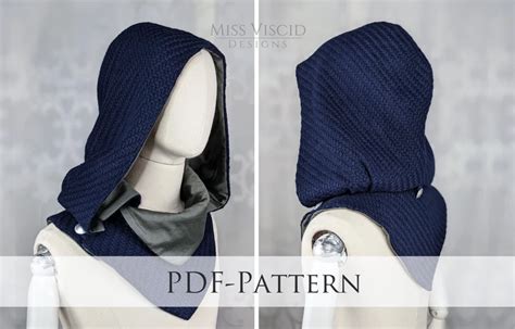 Hooded Cowl With Lining Digital Pdf Pattern And Sewing Guide