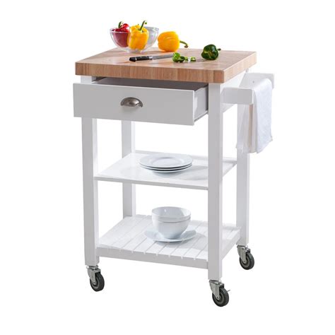 Kitchen Cart With Butcher Block Top A Must Have In Kitchen