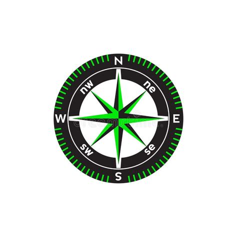 Compass Logo Design. Pointer North, South, East, West, Compass Symbol. Direction Sign Stock ...