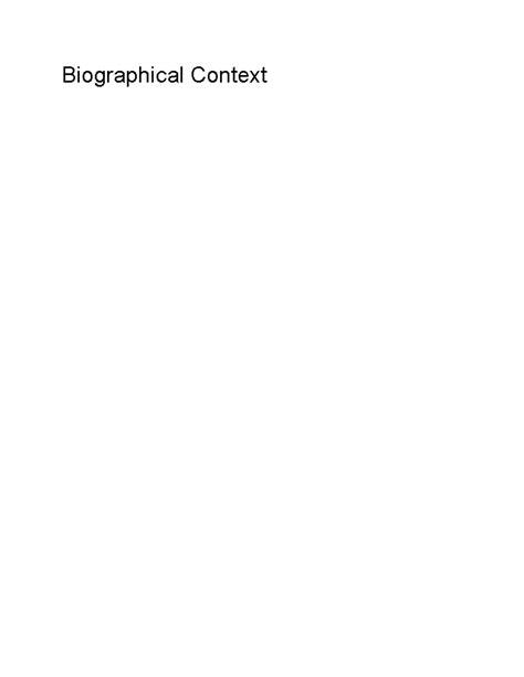st century literature biographical context  analysis studocu