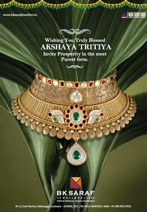 Bk Saraf Jewellers Wishing You Truly Blessed Akshaya Tritiya Ad