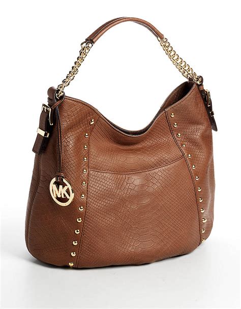 Lyst Michael Michael Kors Middleton Medium Leather Shoulder Bag In Brown