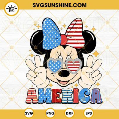 Minnie America 4th Of July SVG American Flag SVG Patriotic SVG