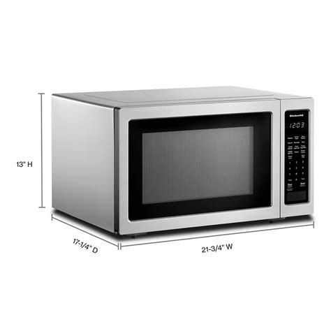 21 3/4" Countertop Microwave Oven - 1200 Watt Stainless Steel KMCS1016GSS | KitchenAid