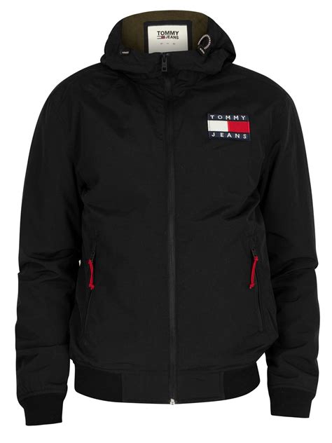 Tommy Hilfiger Synthetic Padded Nylon Jacket In Black For Men Lyst