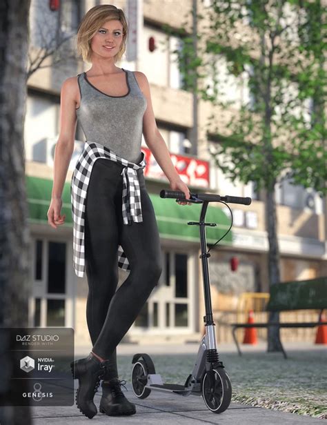 DForce Urban Casual Outfit For Genesis 8 Female S Casual Outfits