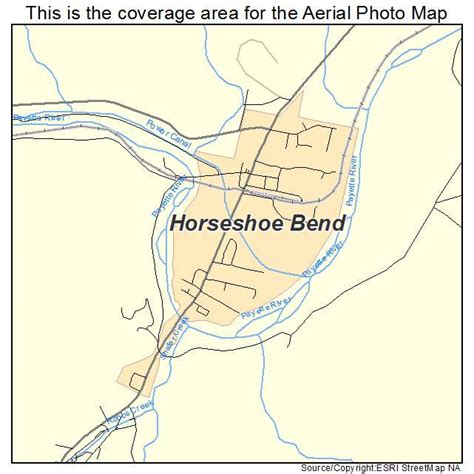 Aerial Photography Map of Horseshoe Bend, ID Idaho