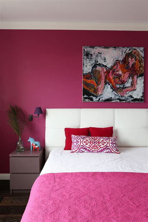 Hot Pink in The Bedroom - Interiors By Color