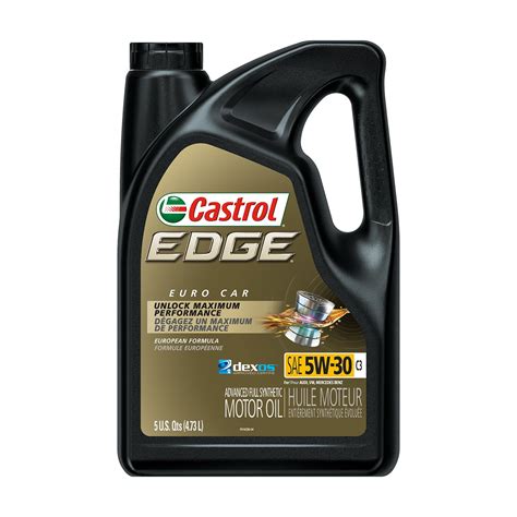 Castrol Edge 5W 30 C3 Advanced Full Synthetic Motor Oil 5 Quarts