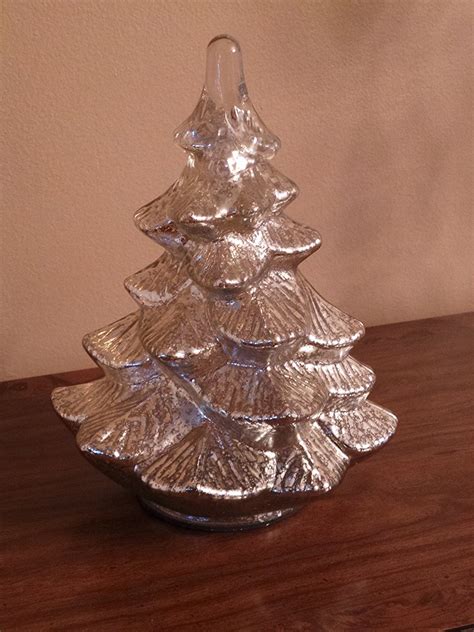 Mercury Glass Christmas Tree 11 Tall Home And Kitchen