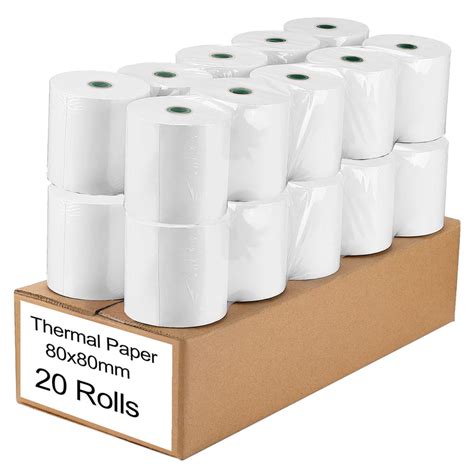 20 Bulk Rolls 80x80mm Thermal Paper Cash Register Receipt Roll