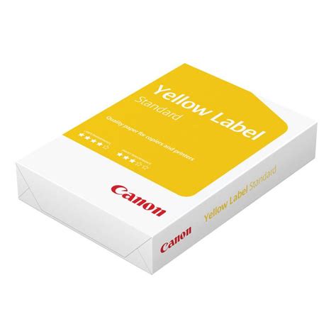 Canon Yellow Label Standard Ecf A4 Paper 80gsm X 500 Sheets Mannvend