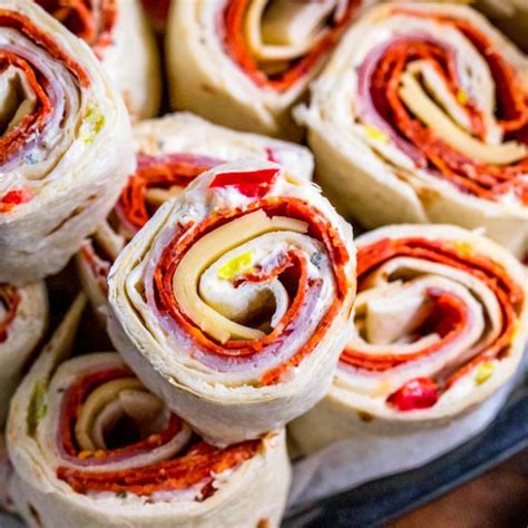 Italian Pinwheels Tasty Pepperoni Party Appetizer