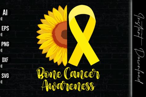 Yellow Ribbon Bone Cancer Awareness Graphic By Vecstockdesign