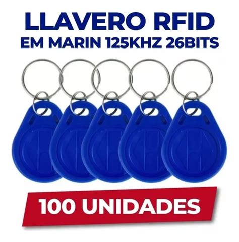 Llavero De Proximidad Rfid Em Marin 125khz 26bits X 100 Envío gratis