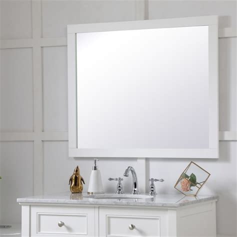 White Framed Bathroom Mirrors