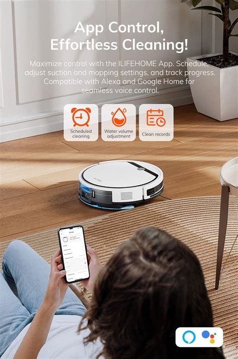 ILIFE V3X Robot Vacuum Cleaner 2 In 1 Vacuum And Mopping 3000Pa