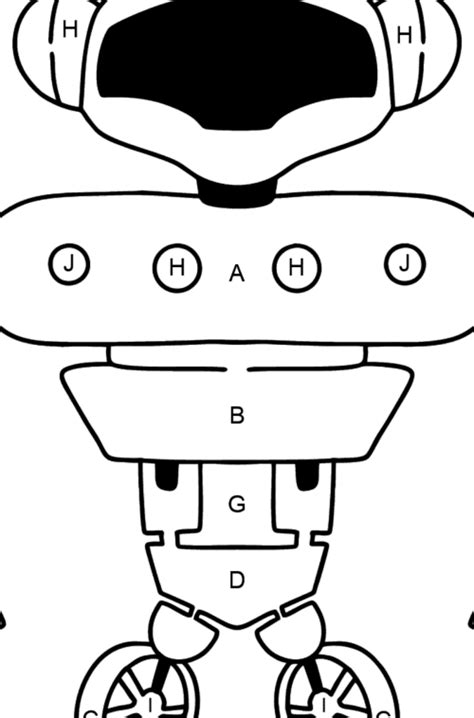 Ausmalbild Süßer Roboter Kostenlos Drucken und Online