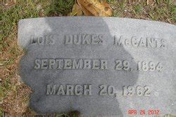 Lois Nell Dukes McCants 1894 1962 Mémorial Find a Grave