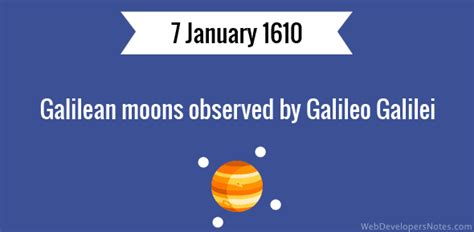 Galilean moons observed by Galileo Galilei