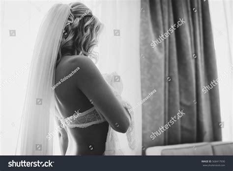 Black White Portrait Bride Sexy Lingerie Stock Photo 568417930 Shutterstock