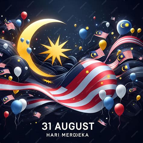 Celebrating Malaysias Independence Day Selamat Hari Merdeka Premium