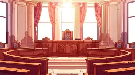 Elegant Courtroom Frame Border Background With Judge Concept For Legal