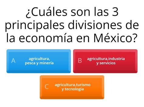 La Division De Actividades Economicas En Mexico Quiz