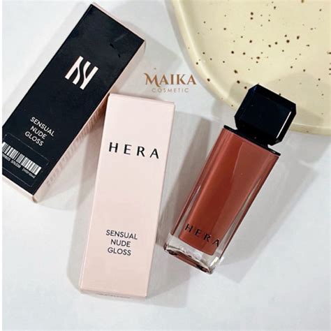 New MODEL WITH BLACK CAP Hera Sensual Spicy Nude Fullsize Lip Gloss Shopee Malaysia