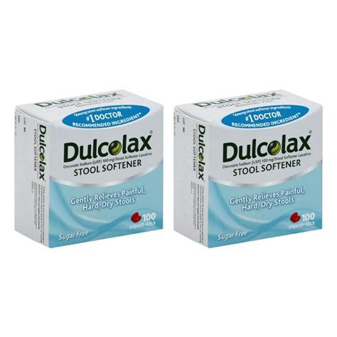 Buy Dulcolax Stool Softener Liquid Gels 100ct 2 Packs Online At