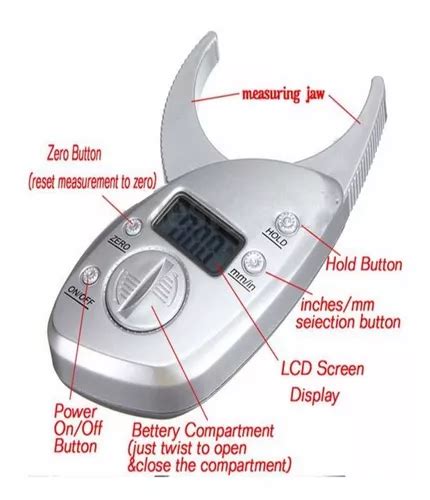 Plicometro Digital Medidor De Grasa Corporal Regulador Fat En Venta En