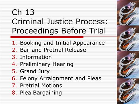 Criminal Justice Process: Proceedings Before Trial