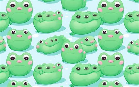 Premium AI Image | Japanese cute frog repeated patterns anime art style ...