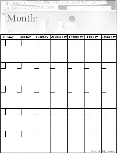 18 Worksheet Calendar Blank Free Pdf At