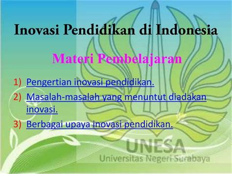 Inovasi Pendidikan Di Indonesia Ppt