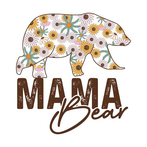 Mama Bear Floral Design Transfer Southern Dream Ga